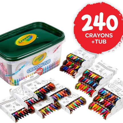 Crayola 240 Crayones, Set de Crayones a Granel, Artículos Escolares Bonitos, Regalo para Niños, 2 de Cada Color [Exclusivo de Amazon]