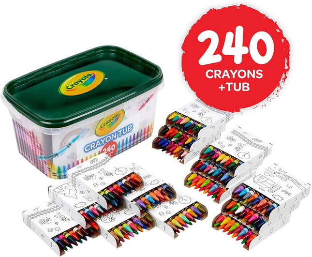 Crayola 240 Crayones, Set de Crayones a Granel, Artículos Escolares Bonitos, Regalo para Niños, 2 de Cada Color [Exclusivo de Amazon]
