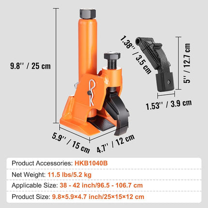 VEVOR Manual Tire Bead Breaker, 38"-42" Tires Changer Tool with Rubber Pad, Protect Aluminum Alloy Hubs, Easy-Operated Tire Repair Tool for ATVs/UTVs, Tractors, Trucks, Cars, Heavy Duty Tires