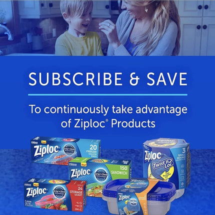 Ziploc Slider Storage bags, 160Count