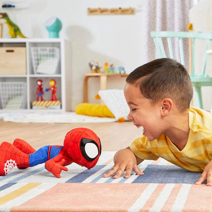 SPIDEY AND HIS AMAZING FRIENDS Marvel Dance 'N Crawl Spidey Interactive Plush Toy with 20 Phrases & Sounds, 2 Songs, Superhero Toy for Ages 3+