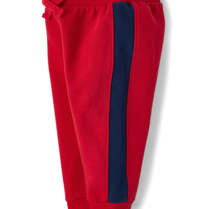 The Children's Place Baby Boy's and Toddler Fleece Jogger Pants, Ruby, Ruby, 12-18 Months