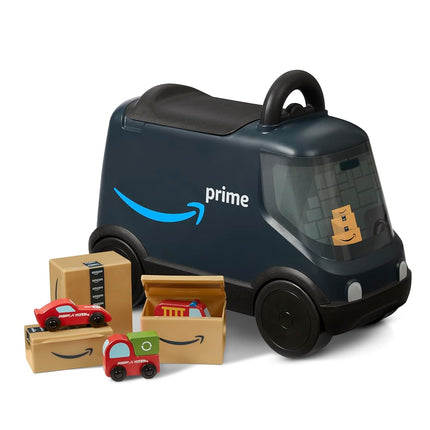 Amazon Delivery Van Ride On Toy for Kids, Blue Toddler Ride on Toy for Ages 2+, Amazon Exclusive