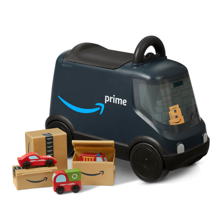 Amazon Delivery Van Ride On Toy for Kids, Blue Tod