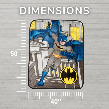 Franco Batman DC Comics Kids Bedding Super Soft Silk Touch Throw, 40 in x 50 in, (Official Licensed Product)