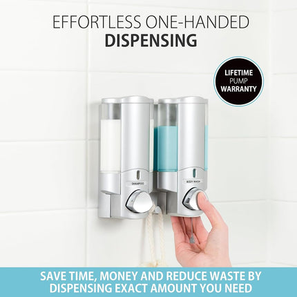 Aviva Better Living Two Chamber Dispenser, Satin