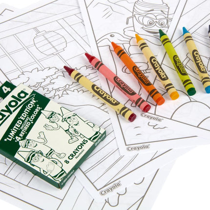 Crayola Set para colorear y actividades de colores retirados, crayones y calcomanías retirados, 32 páginas, regalo para niños de 3 años en adelante