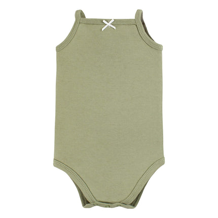 Hudson Baby Unisex Baby Cotton Sleeveless Bodysuits, Sunflower, 9-12 Months