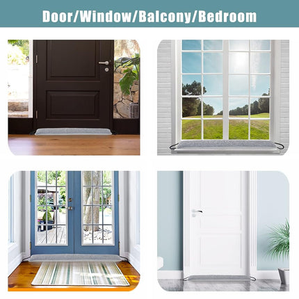 Marwood Under Door Stops 91cm Wind Stopper for Door & Window, Weighted French Air Door Draft Stopper Front Door Snake Noise Blocker for Bottom of Door with Hanging Loops - Grey 36"