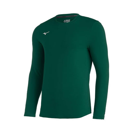 Mizuno Comp Diamond Long sleeve Crew, Forest, Large