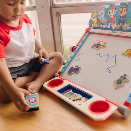 Melissa & Doug PAW Patrol Wooden Double-Sided Tabletop Art Centre Easel, Multicolor, 33274