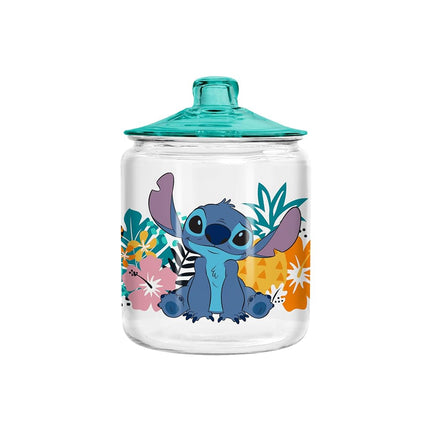 Silver Buffalo Disney Lilo & Stitch Glass Snack Ja