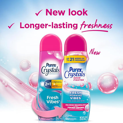 Purex Purex Crystals In-wash Fragrance and Scent Booster, Fresh Vibes, 21 Ounce, 4 Count, 84 Ounce