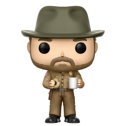 Funko POP! Television: Stranger Things - Jim Hopper With Donut - 1/6 Odds for Rare Chase Variant - Collectable Vinyl Figure - Gift Idea - Official Merchandise - Toys for Kids & Adults - TV Fans