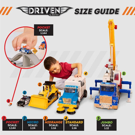 Driven by Battat Pocket Fleet 1 Mini Toy Vehicles 20-Pack Set, Trucks