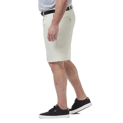 Haggar Men's Cool 18 Pro Straight Fit Pleated Front 4-Way Stretch Expandable Waist Golf Short (Big & Tall Sizes), String, 48
