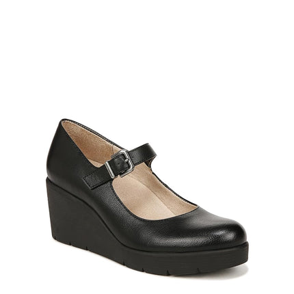 Naturalizer Women's Soul, Adore Mary Jane Wedge, Black, 11 Wide