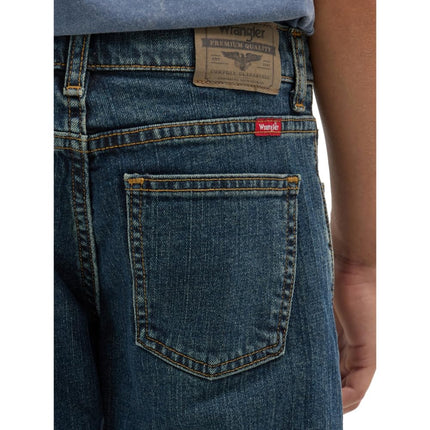 Wrangler Boys' Premium Flex Comfort Straight Fit Jeans - Regular, Slim, Husky (Sunkissed Denim Wash) (6 Regular)