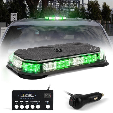 Xprite White Green Rooftop Emergency Strobe Light 
