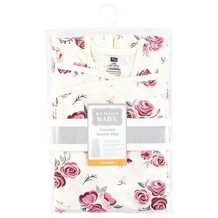 Hudson Baby Saco de dormir convertible de muselina unisex para bebé, Rosa, 3-9 meses