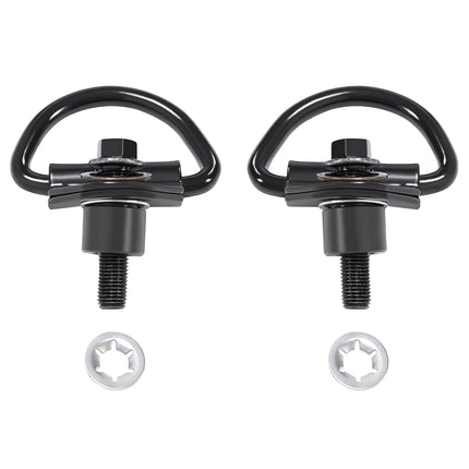 ALMULOO D-Hooks Compatible with 2015-2024 Ford Transit 150 250 350 Rear Cargo Vehicle D Rings Tie Down Hook Powder Coated Black 2Pcs