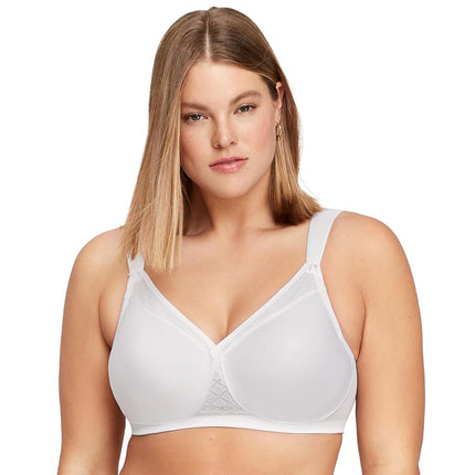 Glamorise MagicLift Seamless T-Shirt Wirefree Bra 1080 (Women's & Women's Plus) White