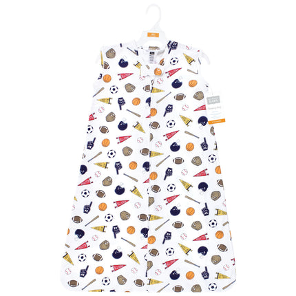 Hudson Baby Unisex Baby Cotton Sleeveless Wearable Sleeping Bag, Sack, Blanket, Sports Fan, 18-24 Months