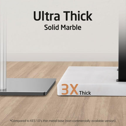 KES Standing Towel Rack, 2-Tier Towel Racks for Bathroom Freestanding with Marble Base, Towel Stand Stainless Steel SUS304 Matte Black, BTH217-BK