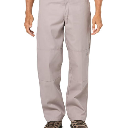 Dickies Men's Loose Fit Double Knee Twill Work Pant, Silver Gray, 44W x 34L