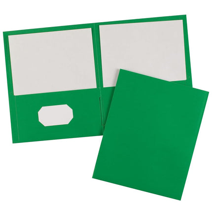 Avery Two Pocket Folders, Holds up to 40 Sheets, Business Card Slot, Case Pack of 125 Green Folders (47987)