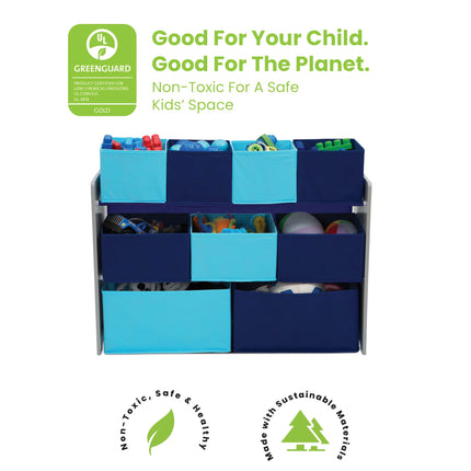 Delta Children Blue 9 Multi-Bin Storage Organiser