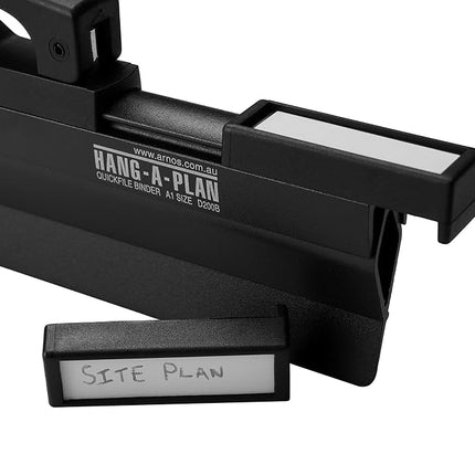Arnos Hang-A-Plan Quickfile Plan Binder Clamp, A1 Size, Black
