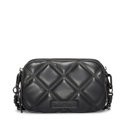 Steve Madden Women's Daisy Quilted Crossbody, Black, One Size