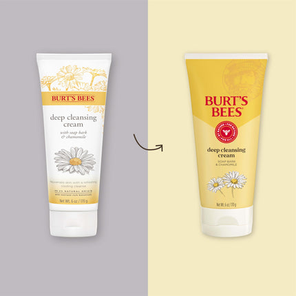 Burt's Bees Soap Bark and Chamomile Deep Cleansing Cream, 6 Ounces (Pack of 3)