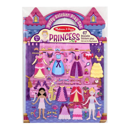 Melissa & Doug Princess: Paquete de juego de pegatinas hinchables con 1 minilibro de rascar M&D compatible con el tema (09100)