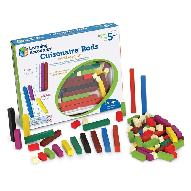 Learning Resources Cuisenaire Rods Wood Set with A