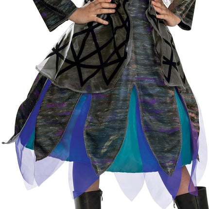 Descendants Uliana Deluxe Costume, Official Disney Descendants The Rise of Red Costume Dress, Wig not Included, Child Size (10-12)