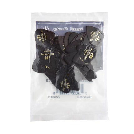 Dunlop 483R03MD Black Classic Celluloid Medium Guitar Picks, 72-Pack