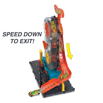 Hot Wheels City Super Twist Tire Shop Playset & Toy Car