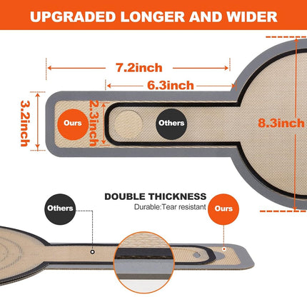 Silicone Bread Sling Dutch Oven - Best Japan Silicone Non-Stick & Easy Clean Reusable Baking Mat with Extra Long Handles, 2 Grey Set for Transferable Dough