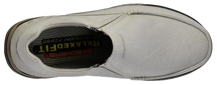 Skechers Mocasines sin Cordones de Hombre Expected Avillo, Ajuste Relajado, Natural, 10 UK