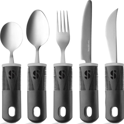 (Black) - Adaptive Utensils (4-Piece Kitchen Set) 