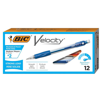 Bic MV711-BK Velocity Original Mechanical Pencil, Medium Point (0.7mm), 12-Count