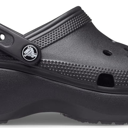 Crocs Women's Classic Platform Clog, Black, US W9