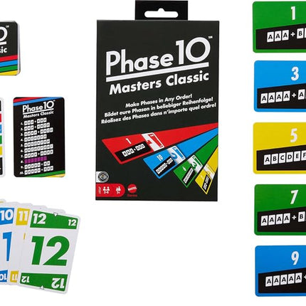 Mattel Games Phase 10 Masters Classic Card Game for Ages 7+