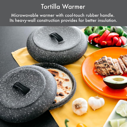 Dexas Microwavable Tortilla Warmer, Granite Pattern
