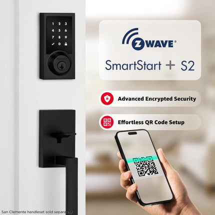 Kwikset 99180-012 HomeConnect 918 Contemporary in Matte Black Electronic Deadbolt