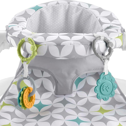 Fisher-Price Portable Baby Chair Sit-Me-Up Floor Seat With Developmental Toys & Machine Washable Seat Pad, Starlight Bursts