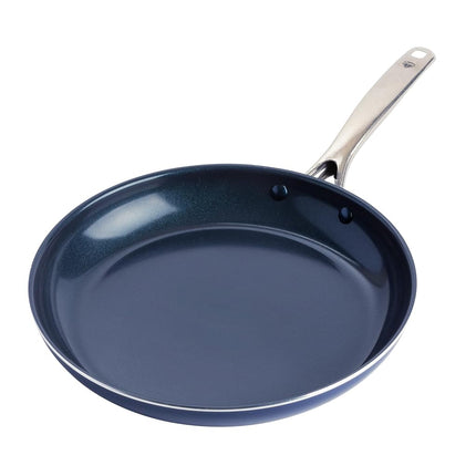 Blue Diamond Cookware Diamond Infused Ceramic Nonstick 12" Frying Pan Skillet PFAS-Free Dishwasher Safe Oven Safe Blue