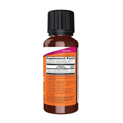 NOW Extra Strength Liquid Vitamin D-3, 1-Ounce
